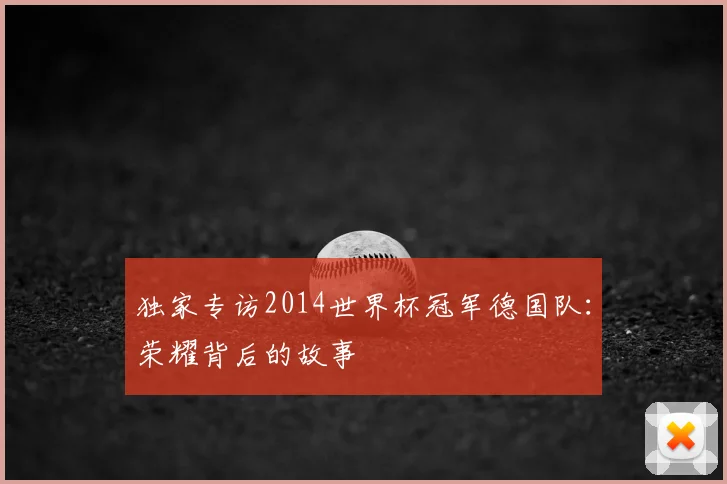 独家专访2014世界杯冠军德国队:荣耀背后的故事